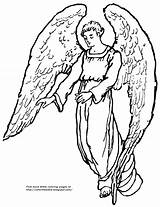 Angel Coloring Pages Guardian Christmas Large Baby Bible Color Giant Printable Sheets Wings Robe Description Getdrawings Getcolorings sketch template