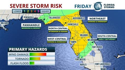Tornado Flood And Wind Damage Risk In Florida Friday