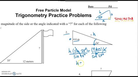 trig practice examples youtube