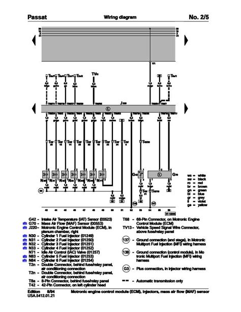 volkswagen passat official factory repair manual wiring diagrams