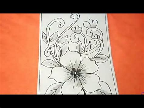 gambaran batik bunga sketsa batik bunga  mudah digambar bagikan