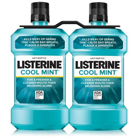 listerine cool mint antiseptic mouthwash 2 pack 1 5 l