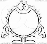 Sun Cartoon Smiling Clipart Coloring Outlined Vector Thoman Cory Royalty sketch template