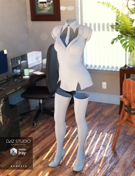 sexy secretary outfit for genesis 3 female s daz 3d