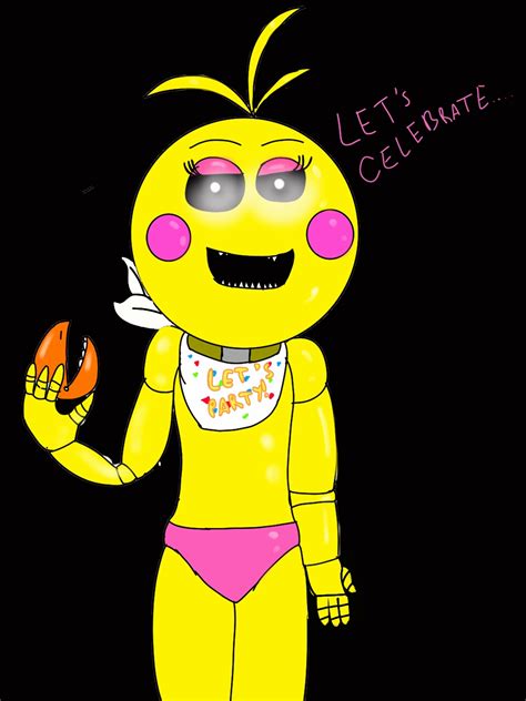 Toy Chica With No Beak And Eyes Are Black Fnaf By