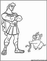 Hercules Coloring Phil Dinokids Pages Disney Fun Close sketch template