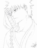 Coloring Bleach Pages Ichigo Anime Getcolorings Printable Getdrawings Tensa Zangetsu Popular Color sketch template