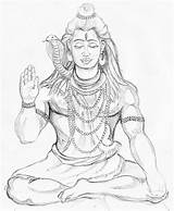 Shiva Drawing Line Getdrawings sketch template