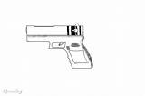 Glock Template Coloring Queeky Drawing Paint Drawings Pages sketch template