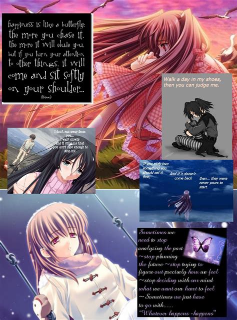 depressed anime girl with quotes quotesgram