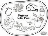 Seder Passover Placemat Haggadah sketch template