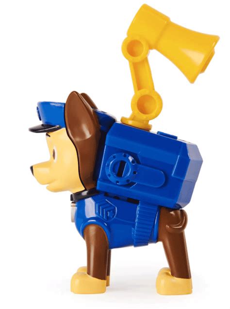 paw patrol chase action pack pup talking chase  uniforms toy spin