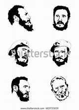 Fidel Stylized sketch template