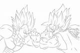 Goku Vegeta Getdrawings Pages sketch template