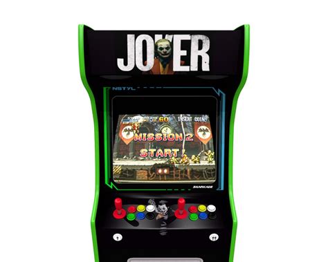 joker arcade cabinet machine artwork graphics vinyl arcade etsy