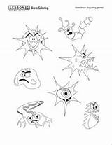 Coloring Germs Microbe Designlooter Support sketch template