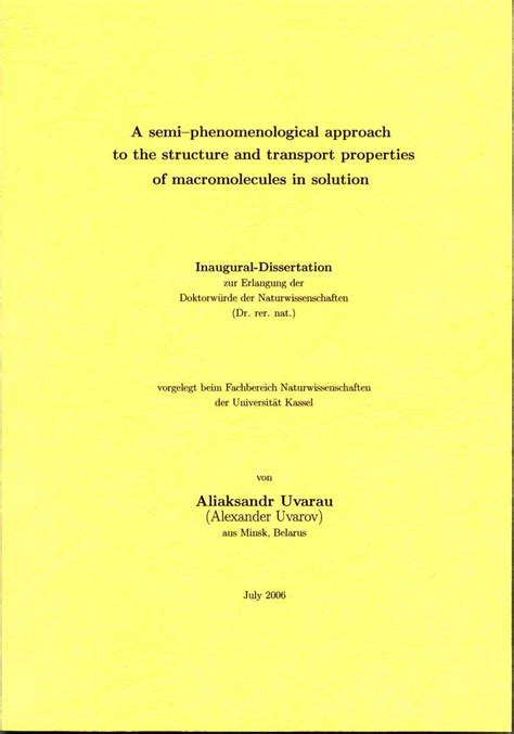 dr alexander uvarov phd thesis