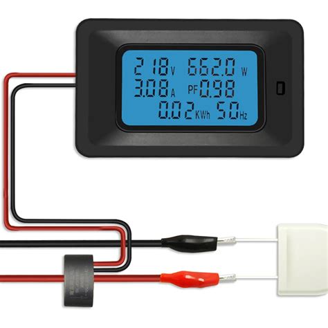 lcd digital voltage meter kw power factor energy frequency meters watt tester detector