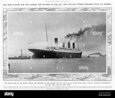 titanic leaving southampton  res stock photography  images alamy