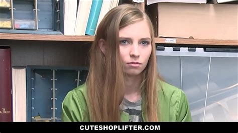 Cute Skinny Tiny Teen Virgin Ava Parker Caught Shoplifting Has First