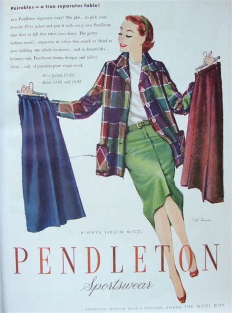 Ad Campaign Pendleton 1950s The Vintage Traveler
