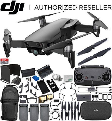 dji mavic air drone quadcopter onyx black  battery ultimate bundle drone quadcopter air