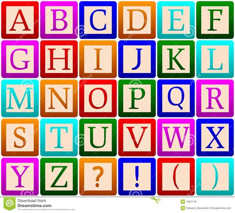 Alphabet Blocks Stock Vector Illustration Of Colourful