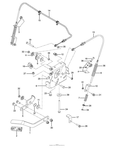 husqvarna mz      parts diagram  parking brake