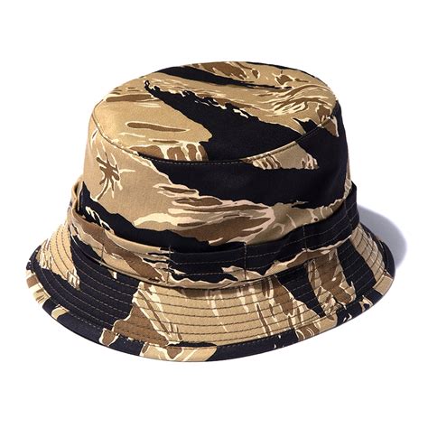 tiger camouflage boonie hat gold tone  real mccoys