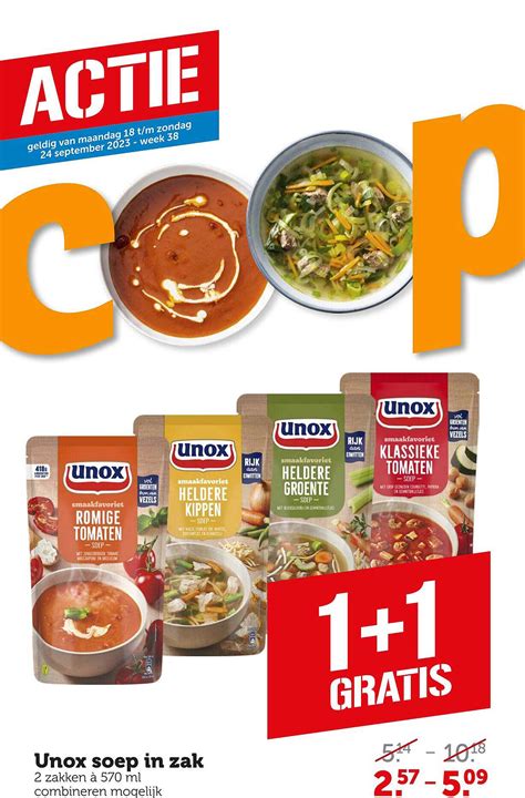 unox soep  zak aanbieding bij coop aanbiedingenfoldersnl