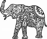 Elephant Mandala Adults Coloring Pages Easy Animal Simple Colouring Printable Drawing Color Kids Books Svg Book Mandalas Silhouette Animals Tribal sketch template