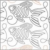 Pantograph Tales Fish Uer 2027 Sku Quilting sketch template