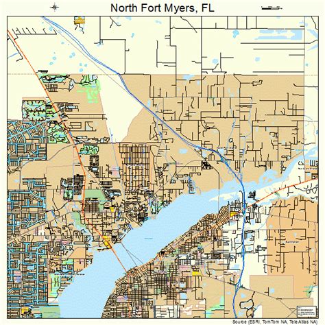 north fort myers florida street map