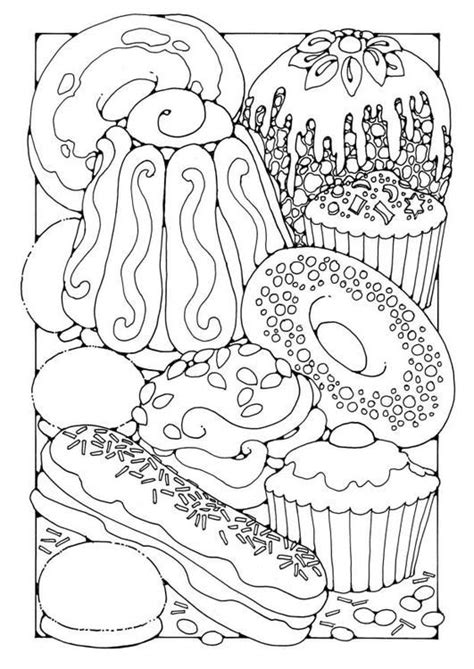 coloring page pastry food coloring pages  coloring sheets adult