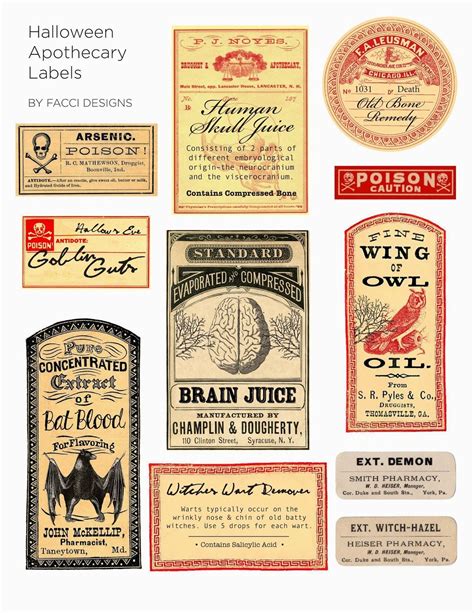 printable apothecary labels printable templates