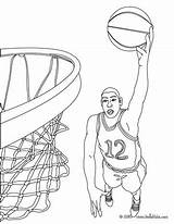 Basketball Coloring Player Pages Dunking Drawing Dunk Drawings Coloriage Print Dessin Imprimer Color Gratuit Panneau Getdrawings Basket Shoes Hellokids Sport sketch template