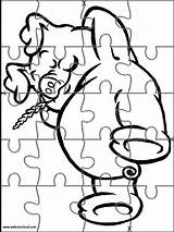Printable Kids Puzzles Animals Jigsaw Cut Activities Coloring Pages Websincloud sketch template