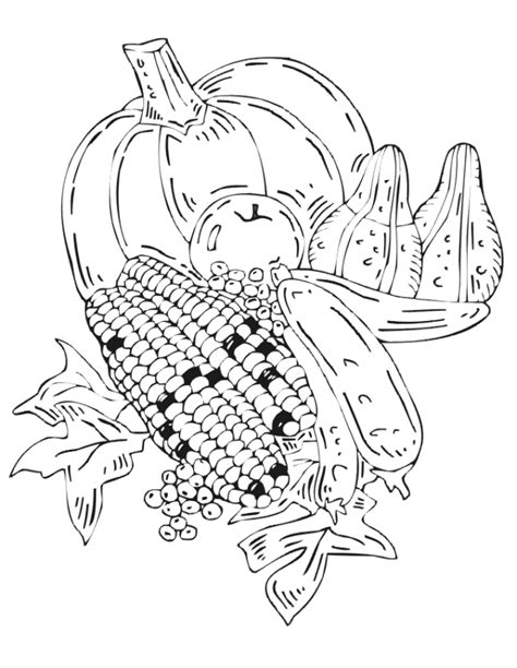 corn coloring page coloring home