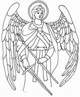 Archangel Raphael sketch template