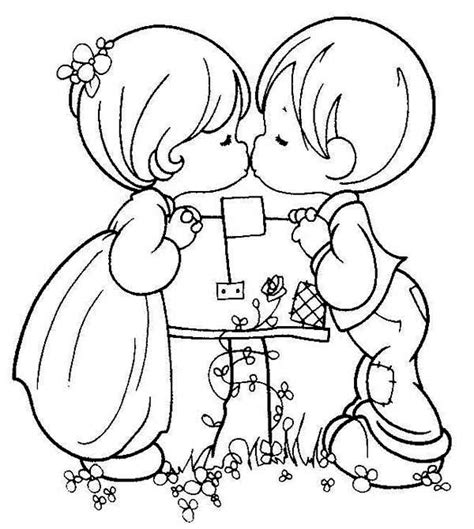 kids kissing  mail box    love coloring page coloring sky
