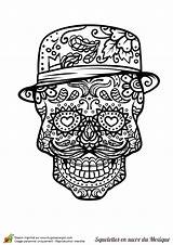 Tete Coloriage Mexicaine Mexicain Mandala Skulls Tête Colorier Moustache Hugolescargot Sucre Crâne Tegninger Calaveras Adult Ccm2 Kranier Hugo Adulte Squelette sketch template