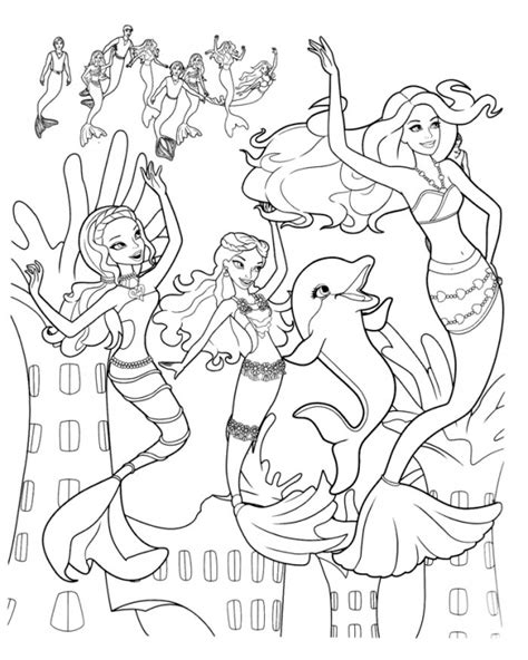 barbie mermaid coloring pages  coloring pages  kids