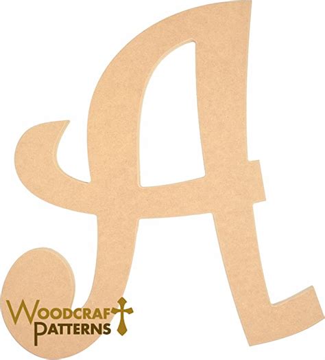 16 Capital Letter A Curly Unfinished Wood Diy Craft Cutout