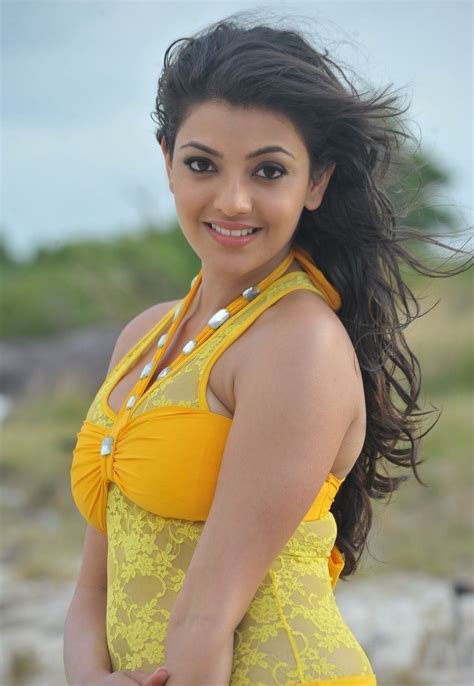 sab sexy actress kajal agarwal cute and spicy photo gallery in yellow dress