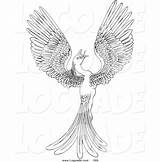 Phoenix Coloring Wonderful Magical Flying Logo Entitlementtrap sketch template