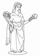 Greek Demeter Goddess Coloring Aphrodite Pages Goddesses Gods Kids Printable Drawing Goddes Color Clipart Colouring God Draw Drawings Clip Print sketch template