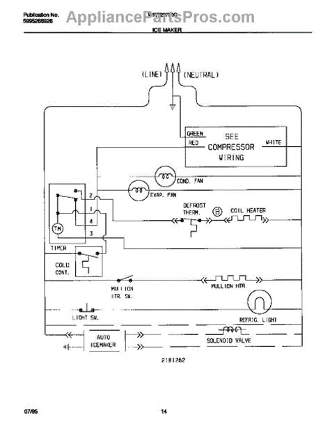 parts  frigidaire wrtrrcw ice maker wiring diagram parts appliancepartsproscom