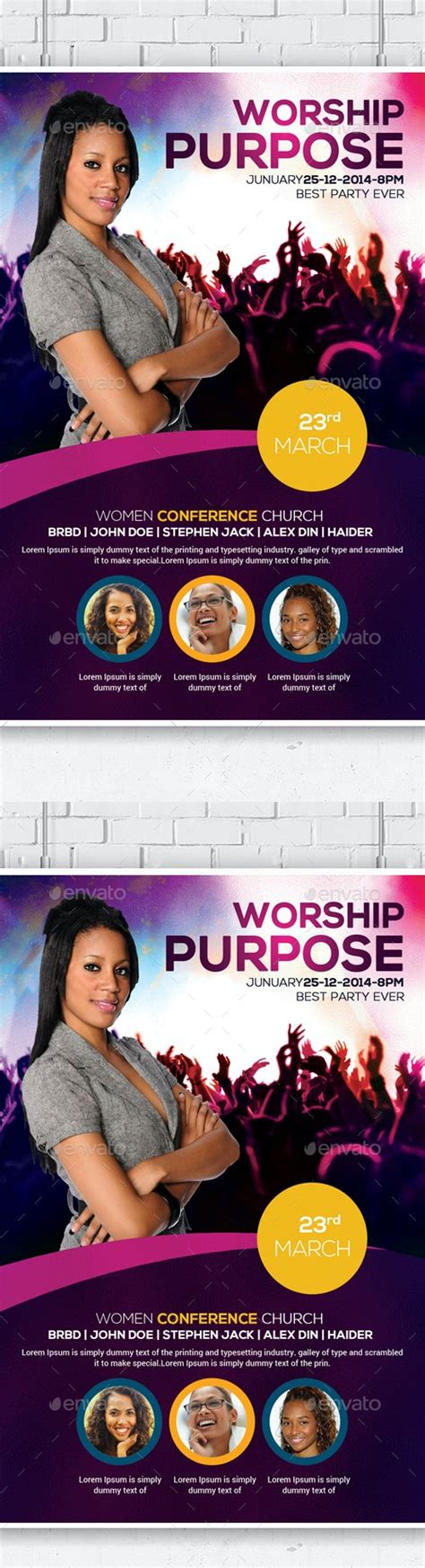 women conference flyer template  anaya graphicriver