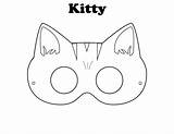 Mask Halloween Masks Printable Coloring Kids Pages Cat Templates Color Craft Kitty Face Print Animal Drawing Christmas Maske Fun Holidays sketch template