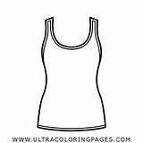 Coloring Sleeveless Shirt Tank Top Pages sketch template